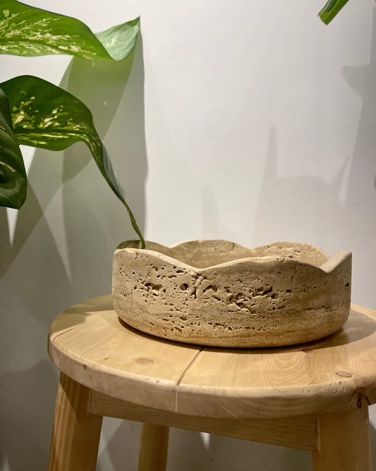Travertine Wavy Bowl
