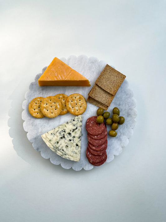 Scalloped Marble Platter